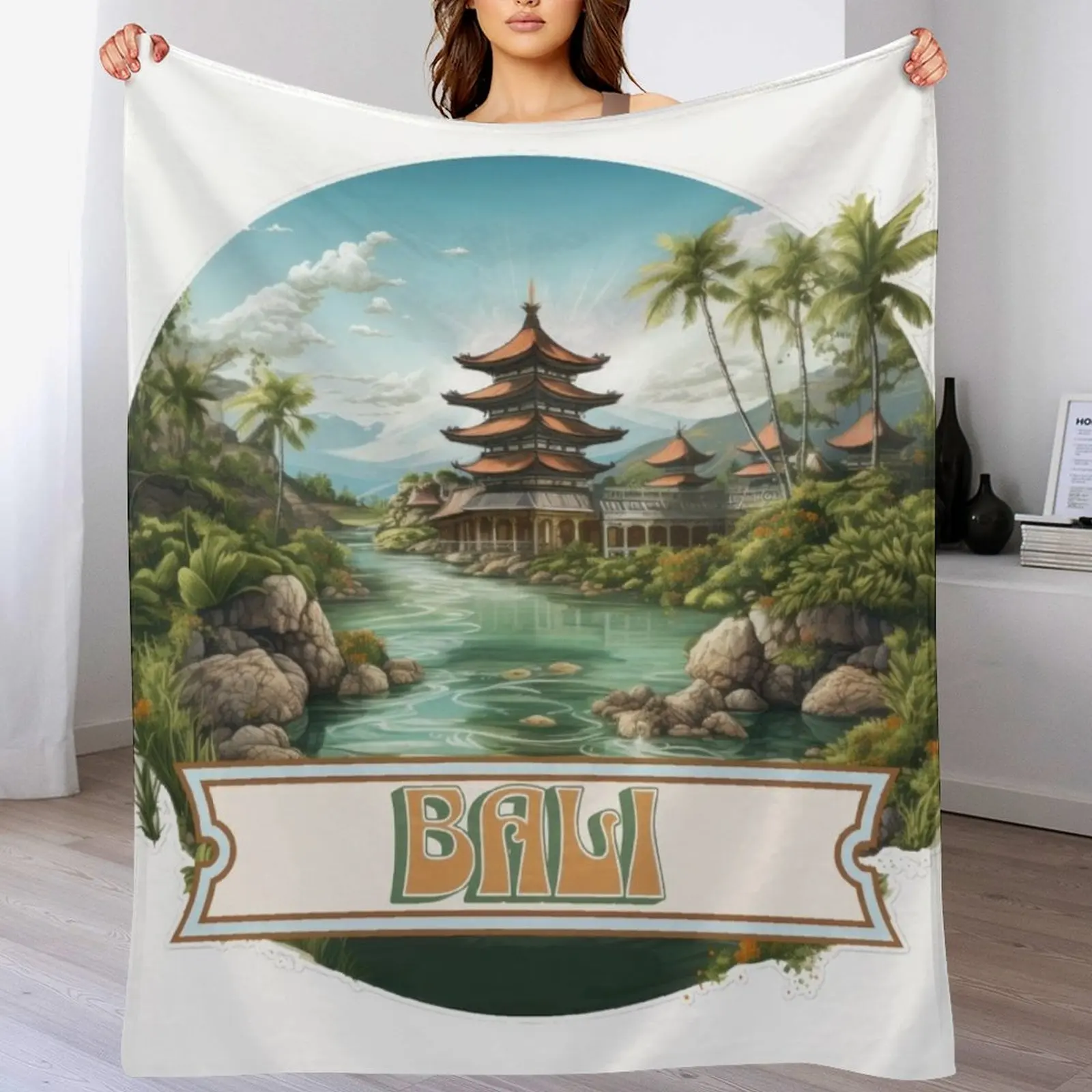 3D Printing Bali - Bali Indonesia Throw Blanket Versatile Cozy