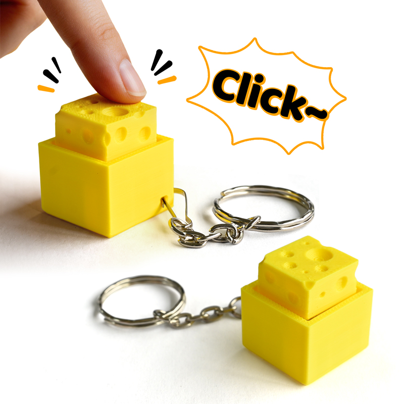 3D Printing Model - 3D Printed Cheesy Key Fidget Clicker