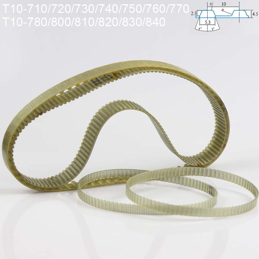 Timing Belt - T10-710/720/730/740/750/760/770/780/800/810/820/830/840 10mm Pitch T10 PU Steel