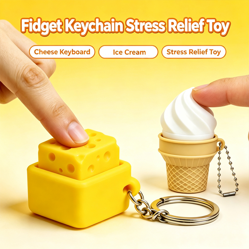 3D Printing Gif - 3D Printed Fidget Clicker Keychain Mini