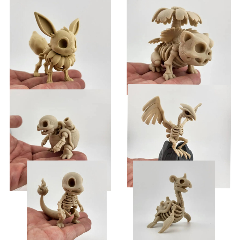 3D Printing Pla - Pokémon Fossil Bone Model Eevee Charmander