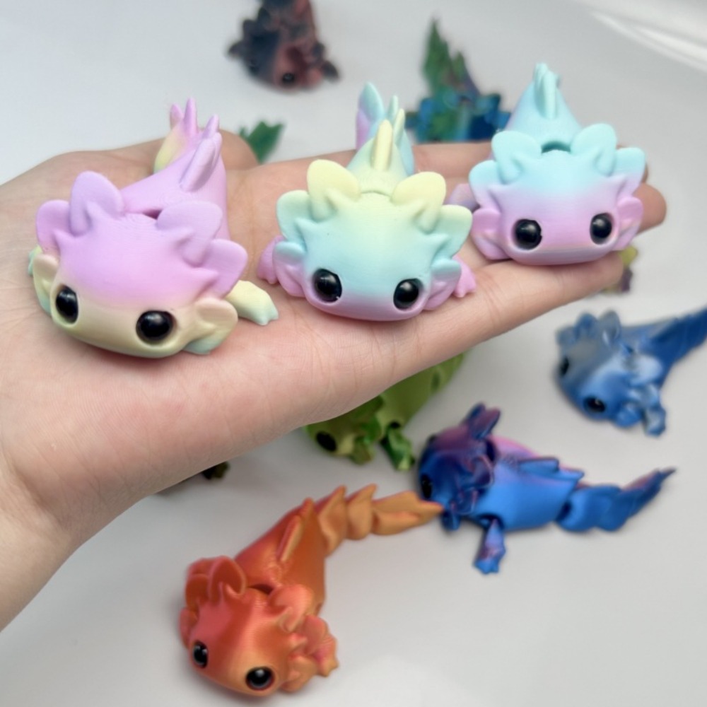3D Printing Construction - 3D Printed Salamander Figures Toys Multi-Joint