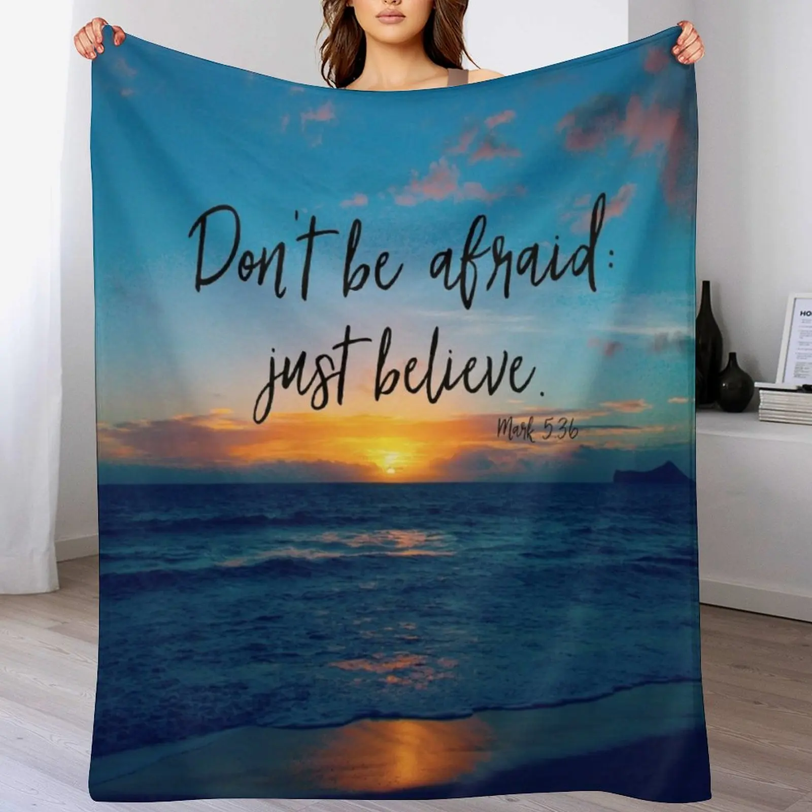 3D Printing Verse - Inspirational Faith Verse Quote Throw Blanket
