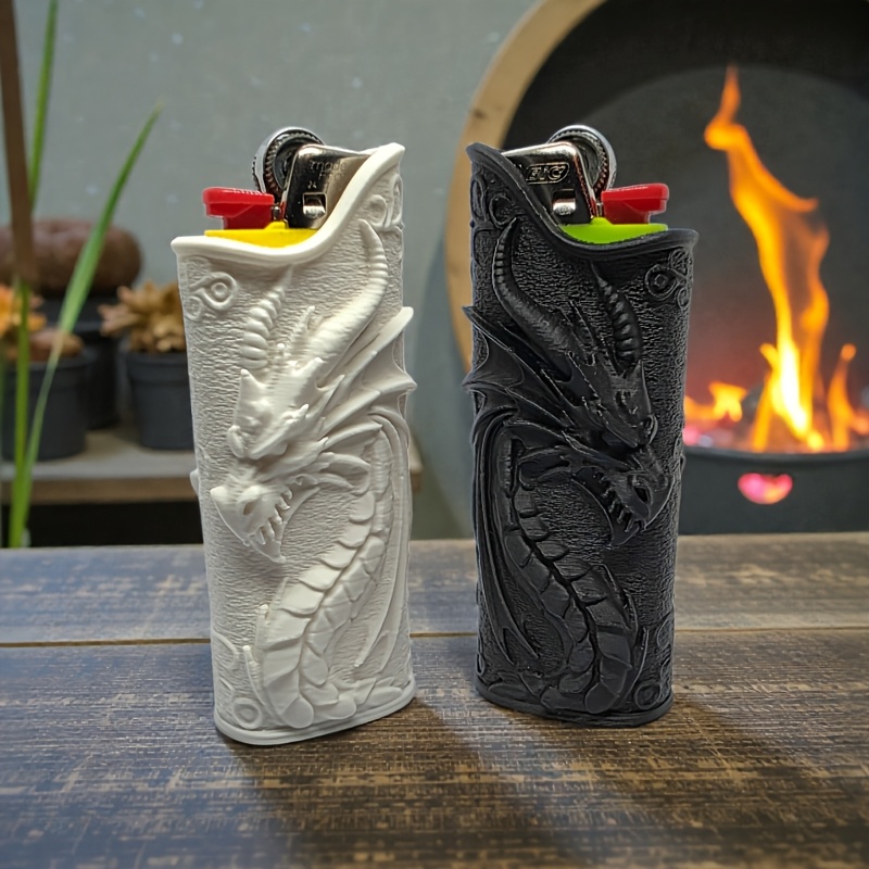 3D Printing Pla - Gothic Embossed Dragon Lighter Case 3D