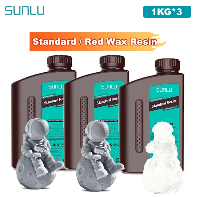 3D Printing Uv Sensitive Resin - SUNLU 3KG Standard / Red Wax