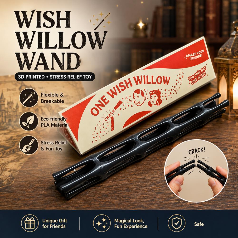 3D Printing Gif - 3D Printed One Wish Willow Keychain