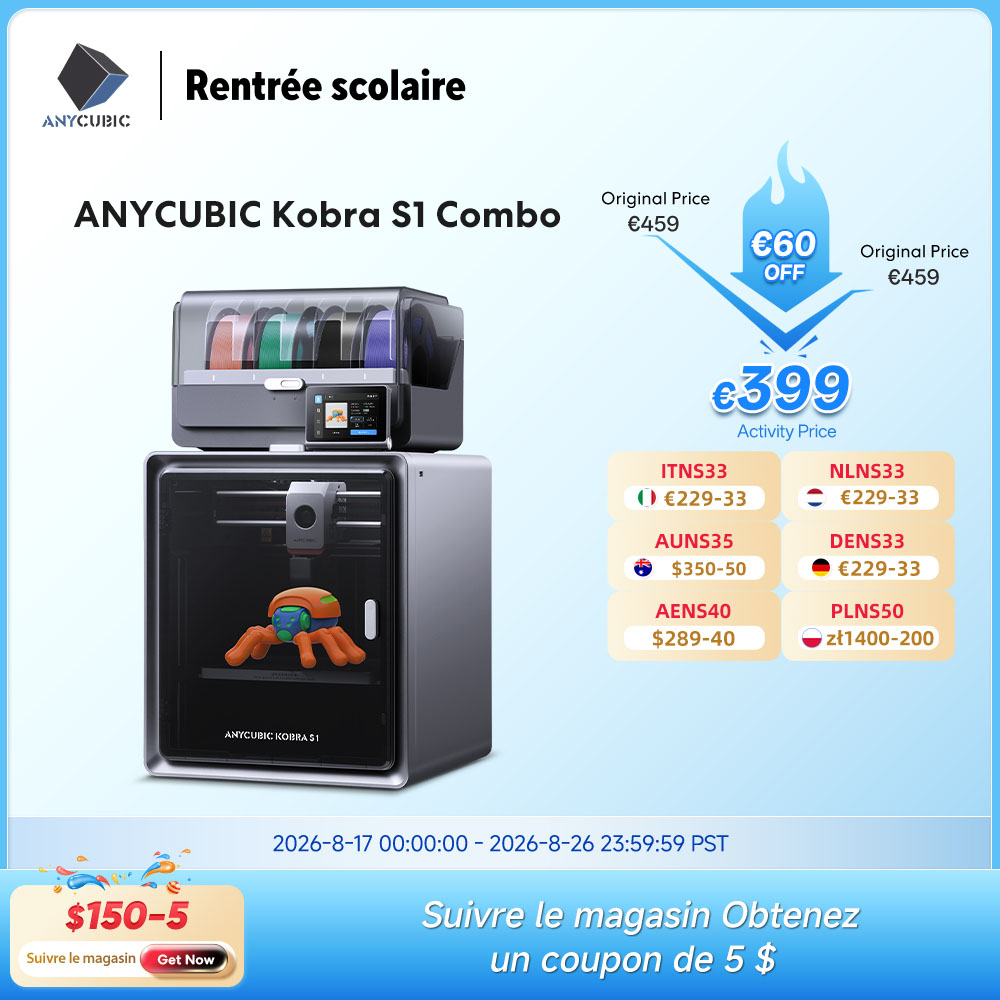 3D Printing Construction - Anycubic Kobra S1 Combo Multi-Color 3D