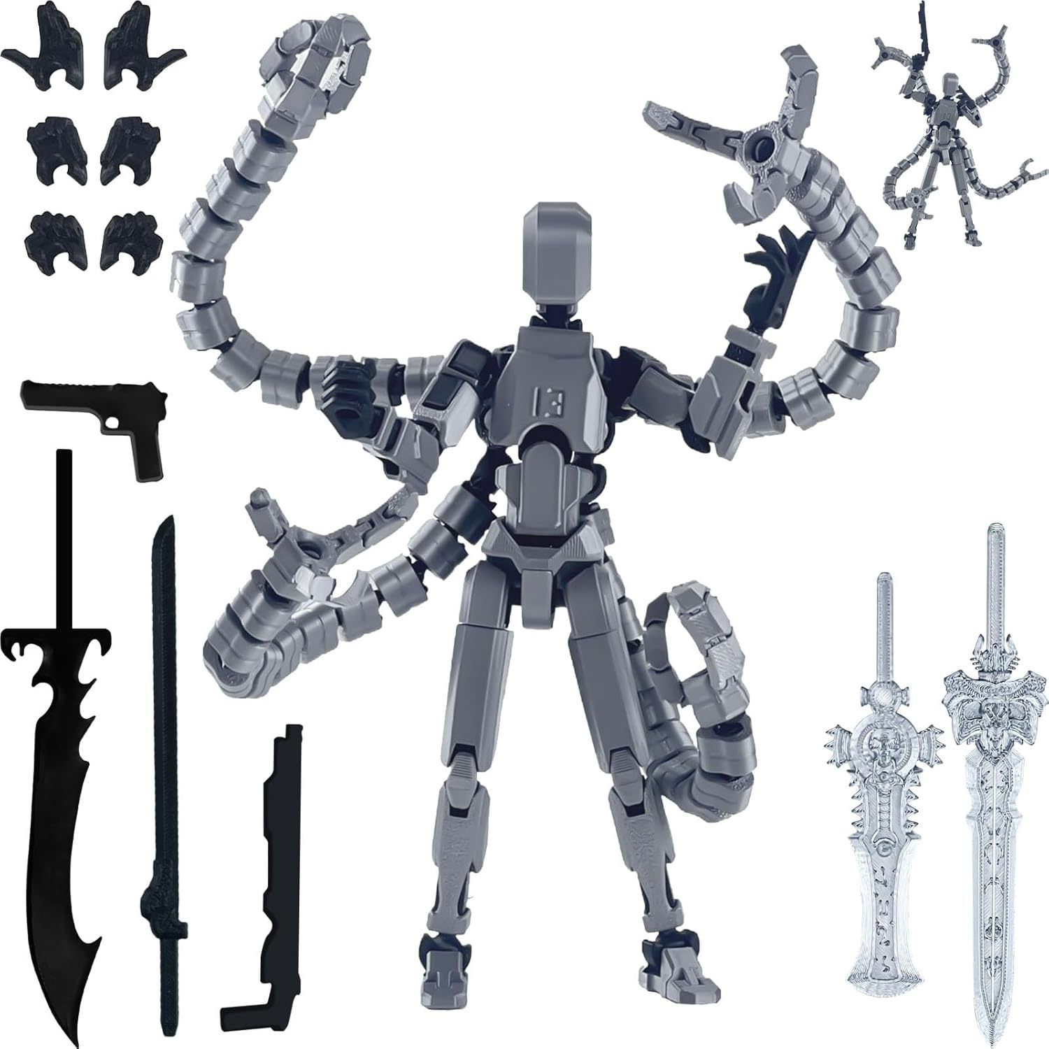 3D Printing Titanium - Assembly Completed T13 Action Figure 3D