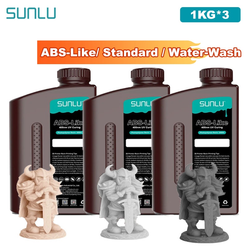 3D Printing Uv Sensitive Resin - SUNLU 3KG ABS-Like/ Standard / Water-Wash
