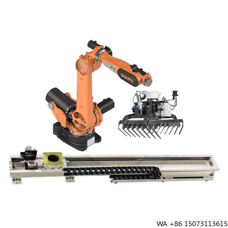 Linear Guide Rail - 6-Axis Industrial Robotic Arm with Gripper
