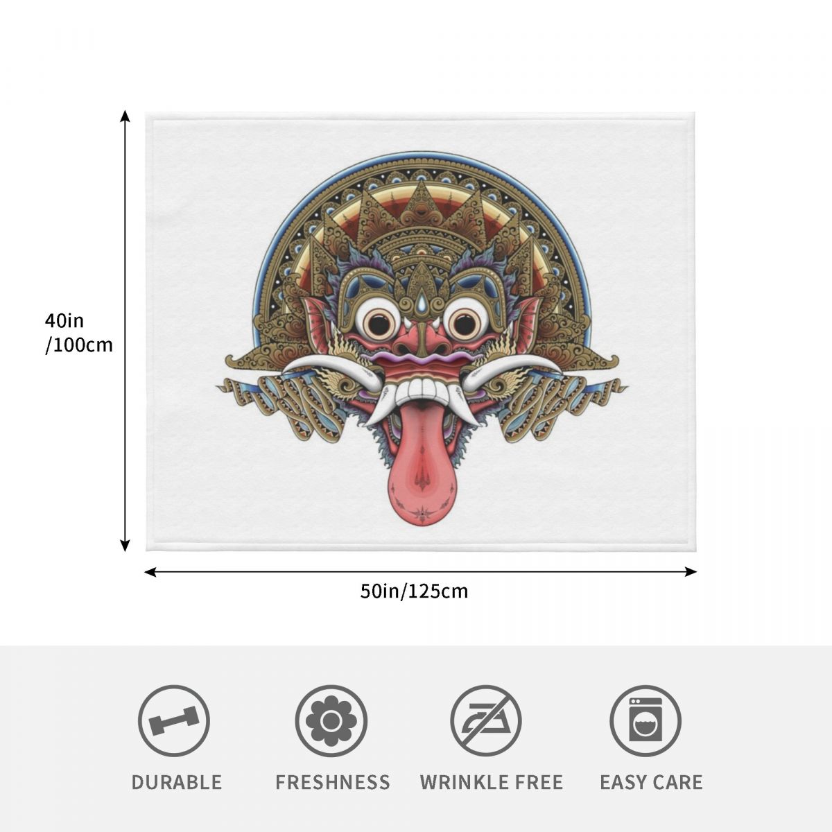 Bali Boma Throw Blanket Soft S - 3D Printing Bali 评论和价格