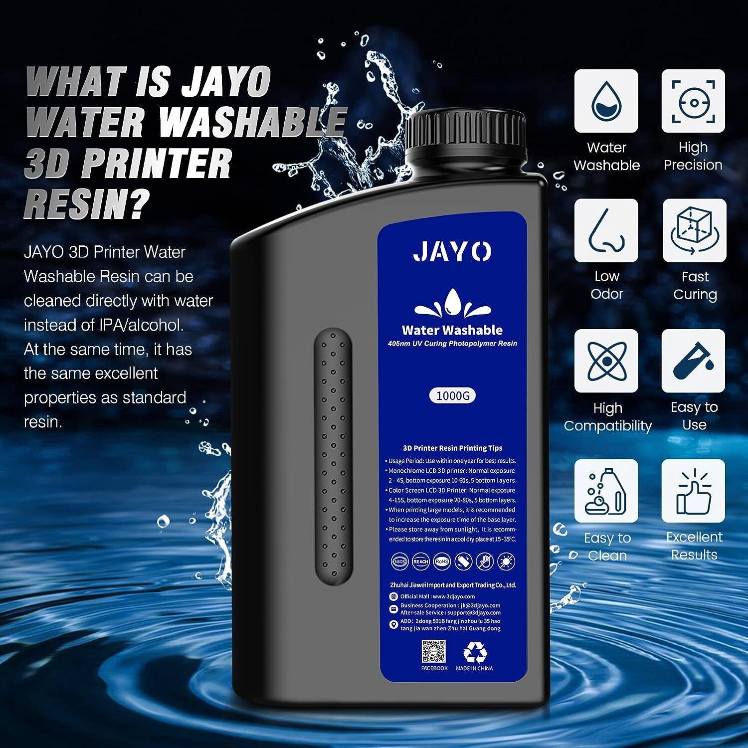 JAYO Standard /ABS-Like/ Water - 3D Printing Uv Sensitive Resin 评论和价格