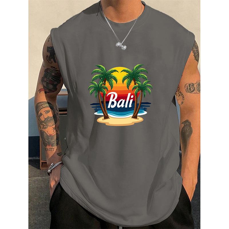 Summer Bali Pattern Men's Tank - 3D Printing Bali 评论和价格