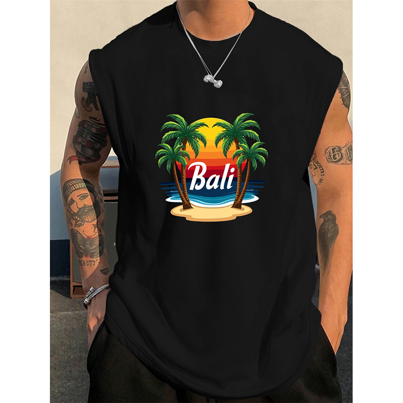 Summer Bali Pattern Men's Tank - 3D Printing Bali 评论和价格