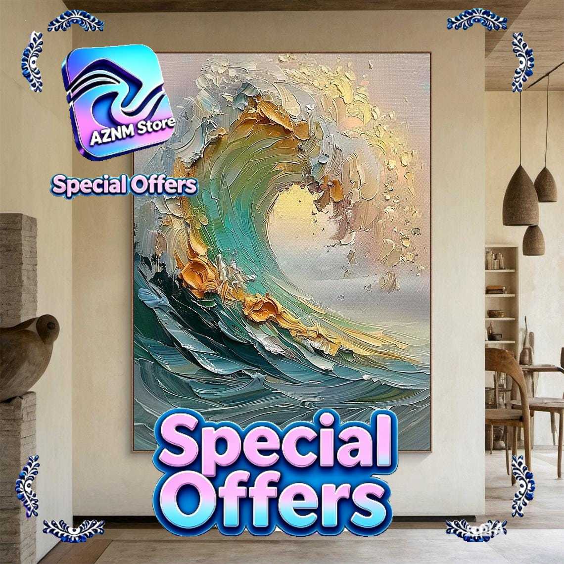 3D Beige Large Canvas Abstract - 3D Printing Drawing 评论和价格