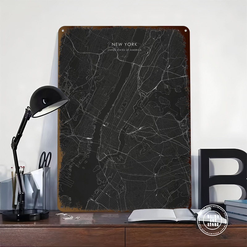 Silver New York Street Map 3D  - 3D Printing York 评论和价格