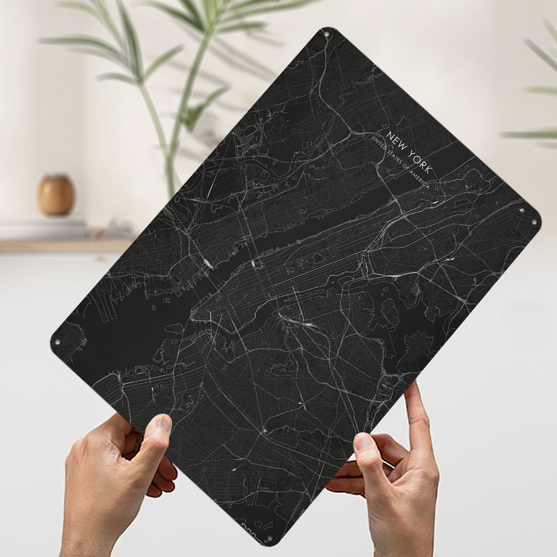 Silver New York Street Map 3D  - 3D Printing York 评论和价格
