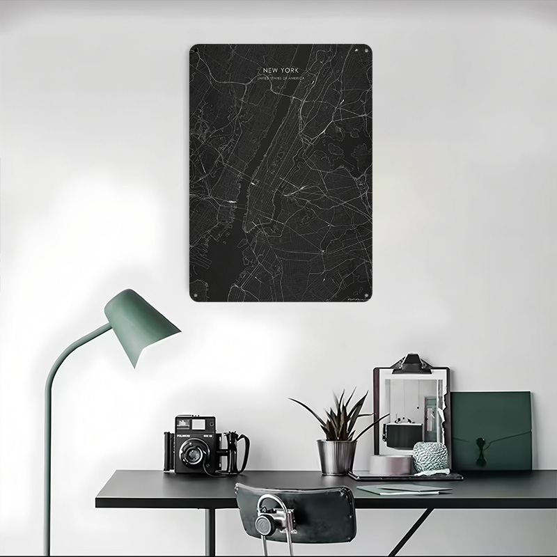 Silver New York Street Map 3D  - 3D Printing York 评论和价格