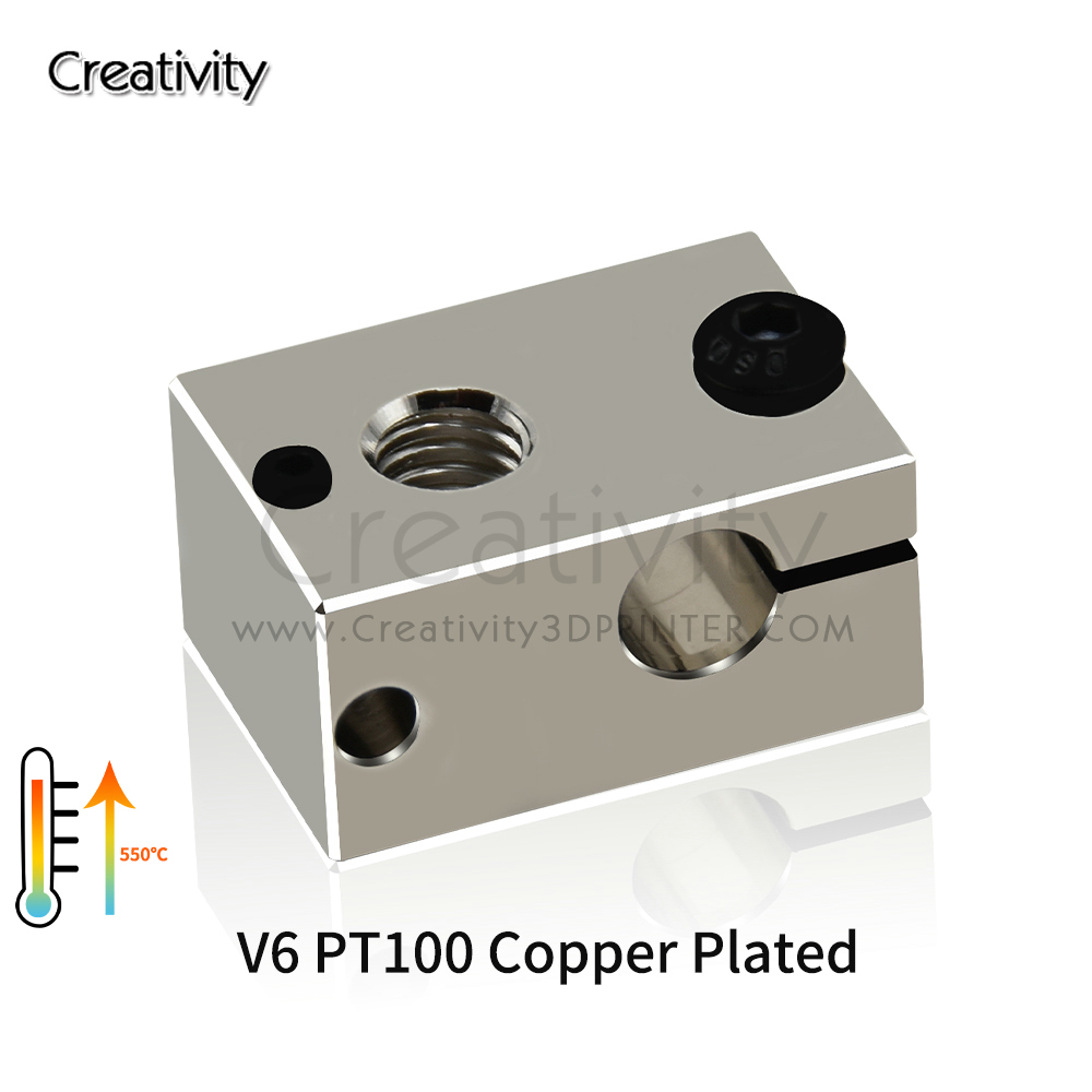 V6 PT100 Heater Block Plated C - 3D Printing Titanium 评论和价格