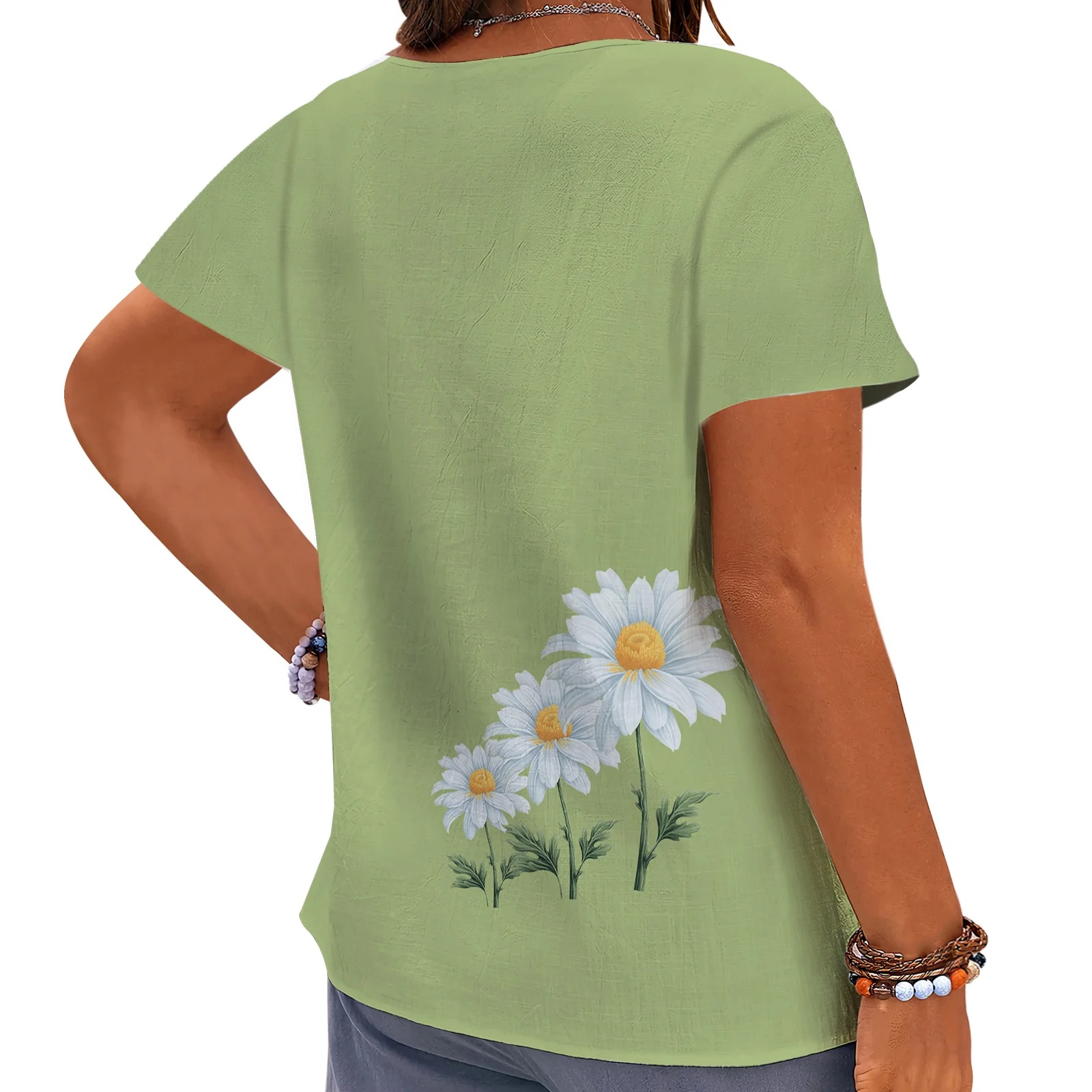 CLOOCL Daisy Floral Women T-sh - 3D Printing Drawing 评论和价格