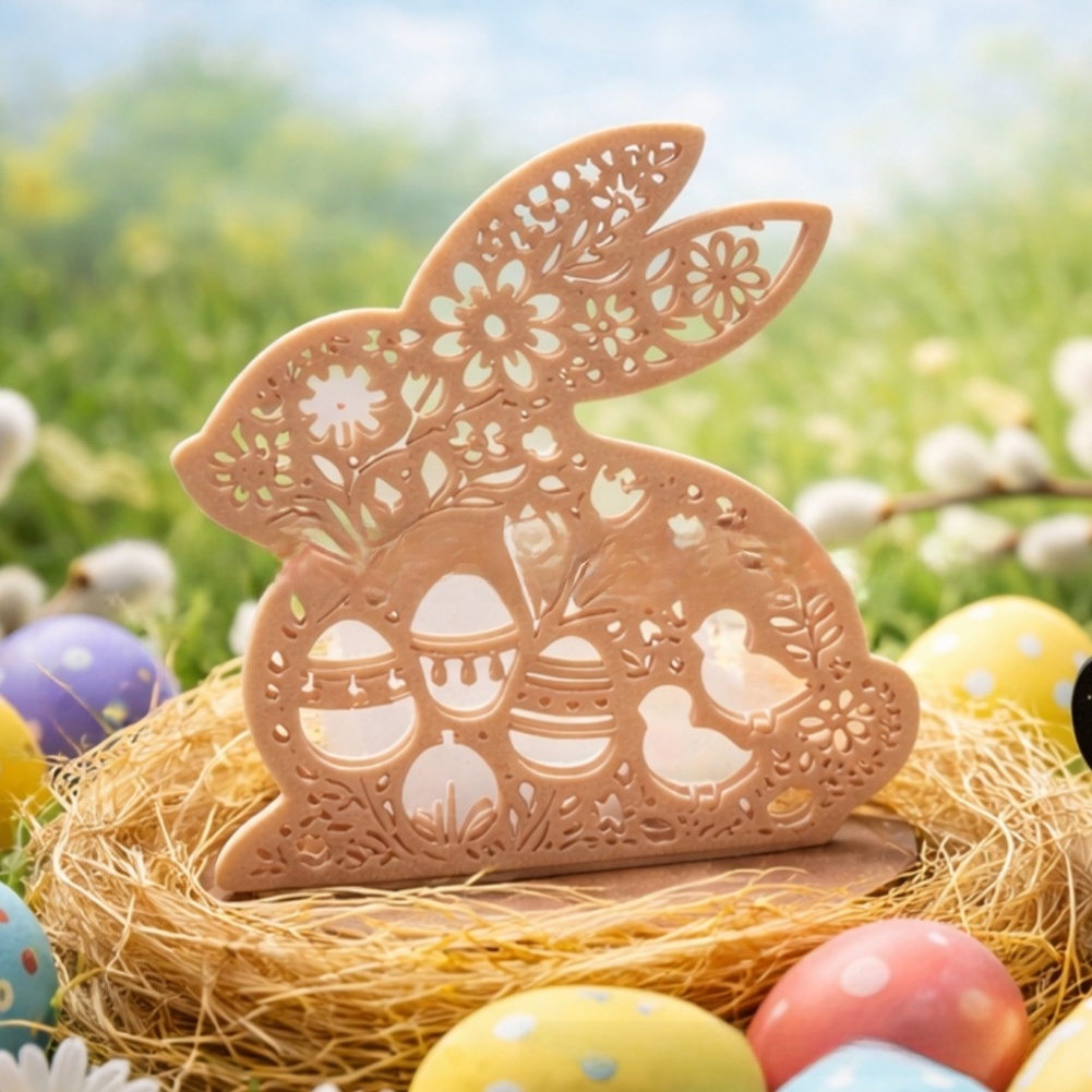 Floral Easter Bunny 3D Printed - 3D Printing Construction 评论和价格