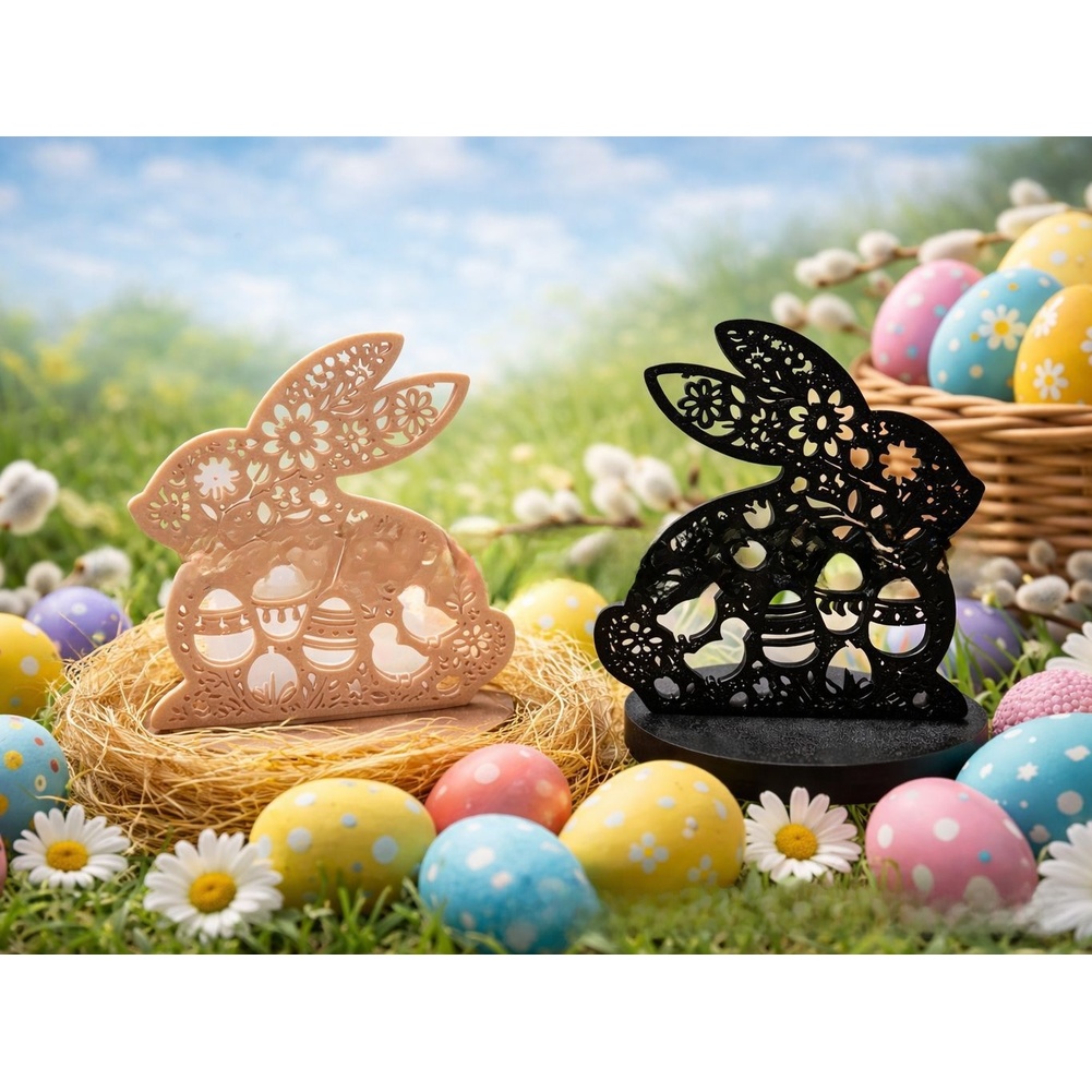Floral Easter Bunny 3D Printed - 3D Printing Construction 评论和价格
