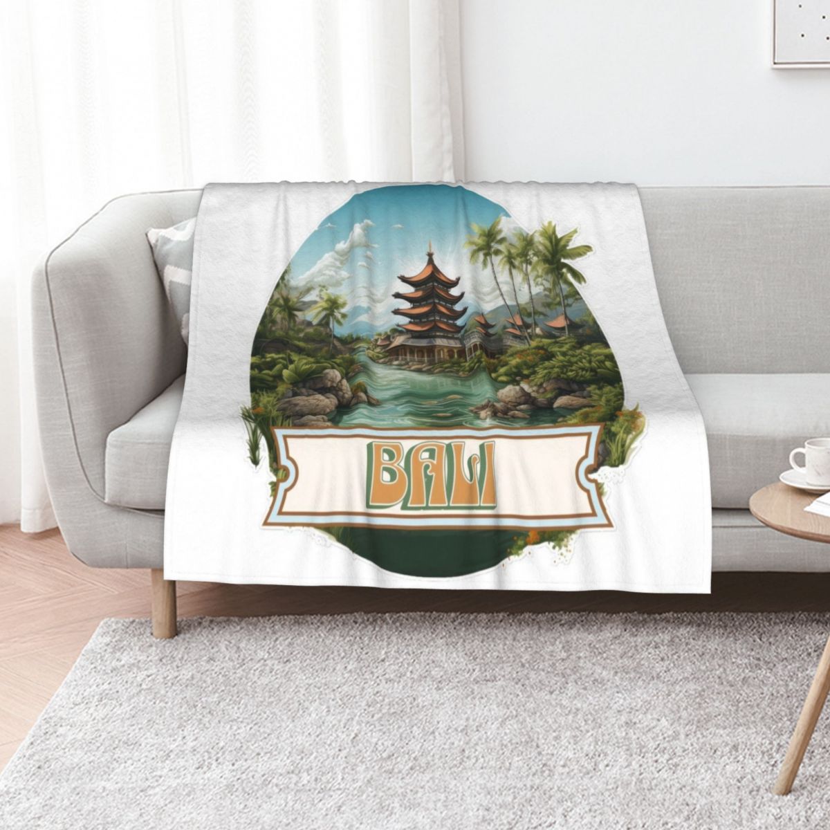 Bali Indonesia Throw Blanket W - 3D Printing Bali 评论和价格