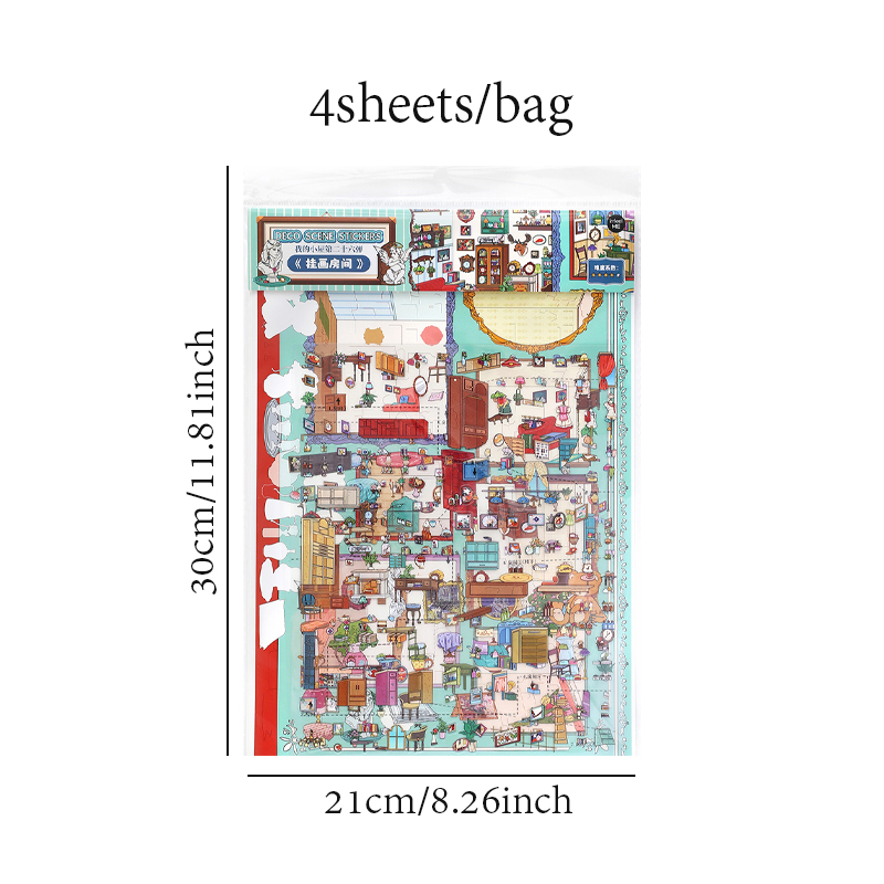 4 Sheets Cute Miniature Painti - 3D Printing Construction 评论和价格