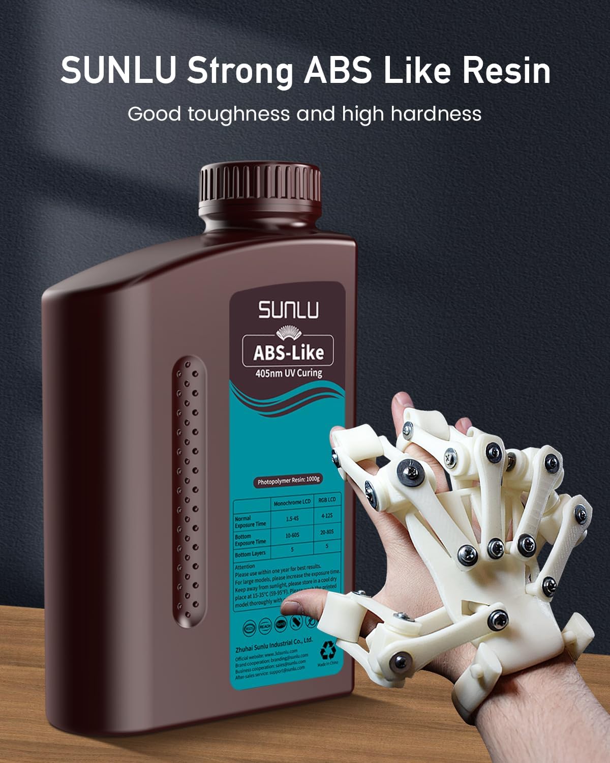 SUNLU ABS Like Resin 405nm 1KG - 3D Printing Uv Sensitive Resin 评论和价格