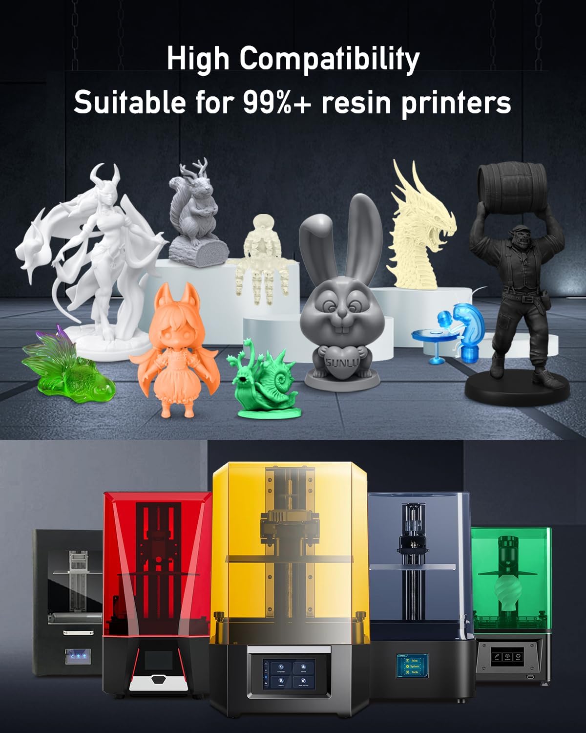 SUNLU ABS Like Resin 405nm 1KG - 3D Printing Uv Sensitive Resin 评论和价格