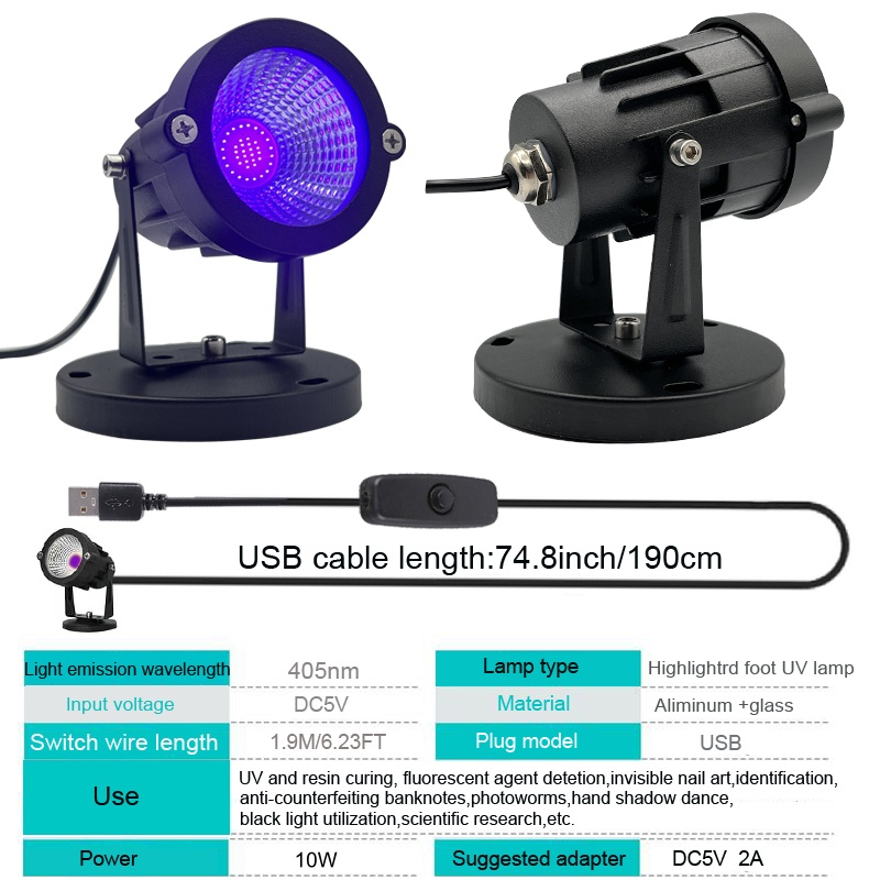 LED Purple Light 10W 30W Black - 3D Printing Uv Sensitive Resin 评论和价格