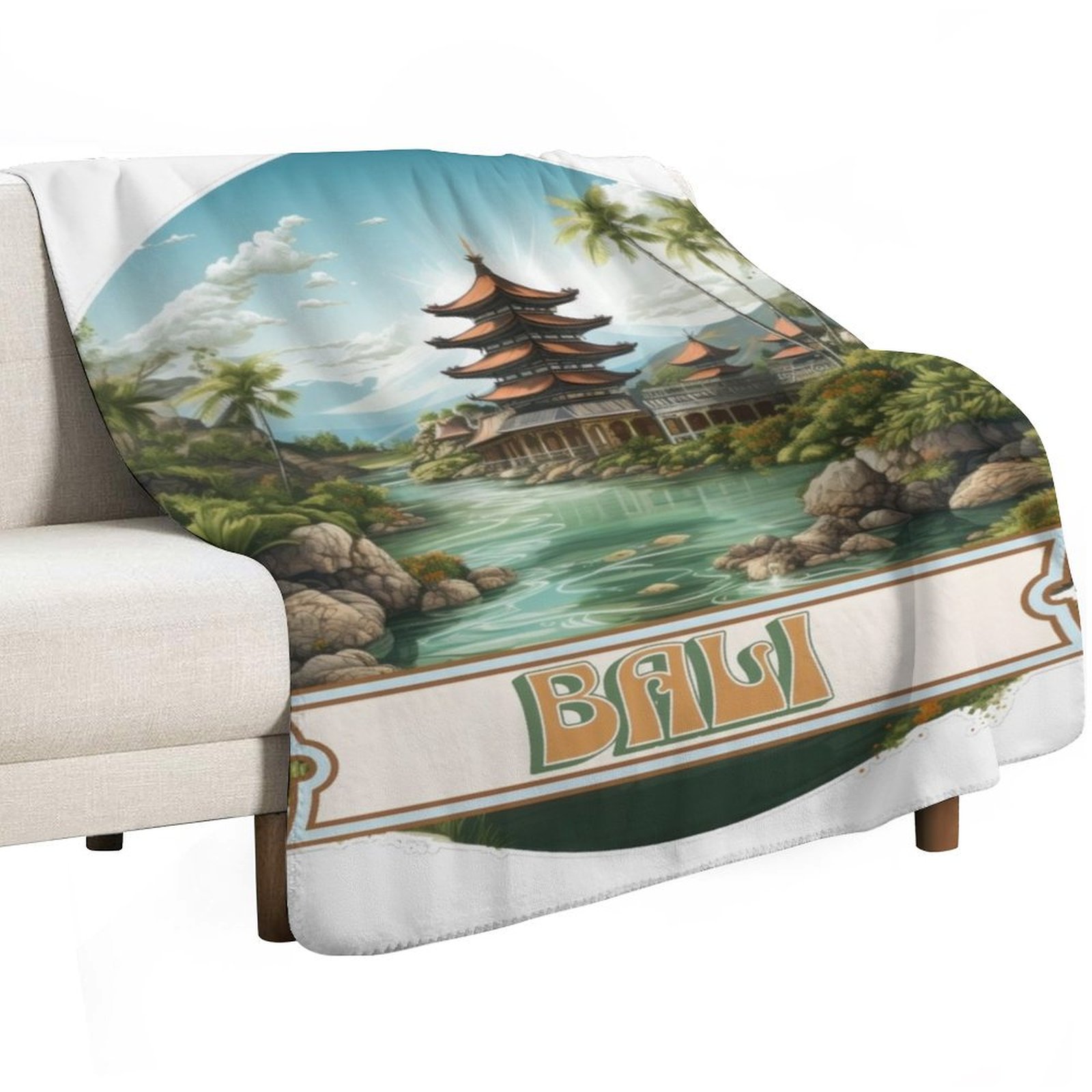 Bali Indonesia Throw Blanket S - 3D Printing Bali 评论和价格