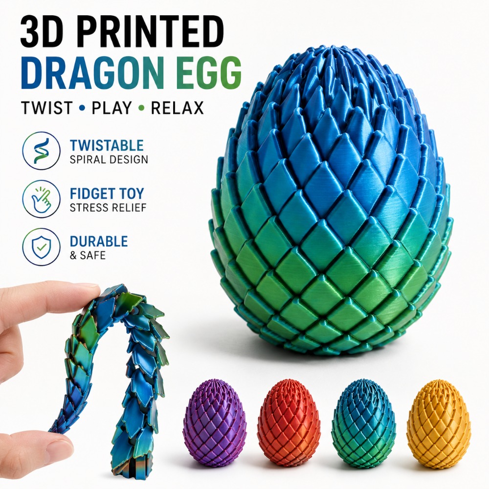 3D Printed 7.5/5.5CM Twisted D - 3D Printing Gif 评论和价格