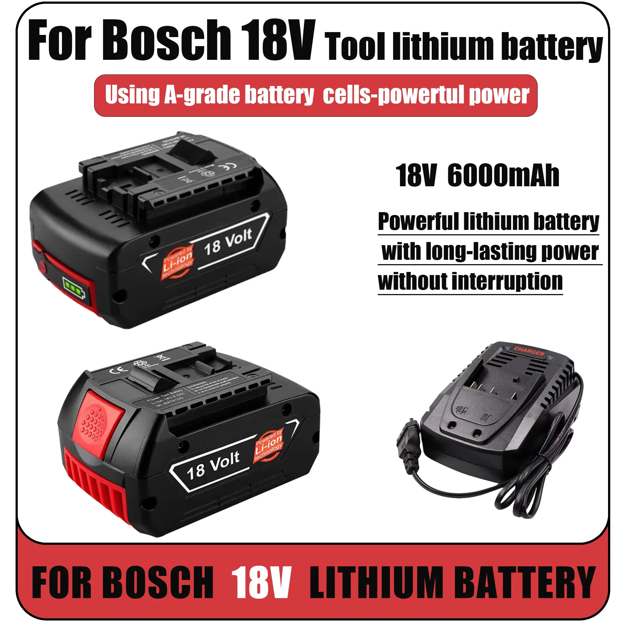 New Upgrade 18V 6.0Ah Battery🔥 - Bosch Drill Gsb 18V 评论和价格