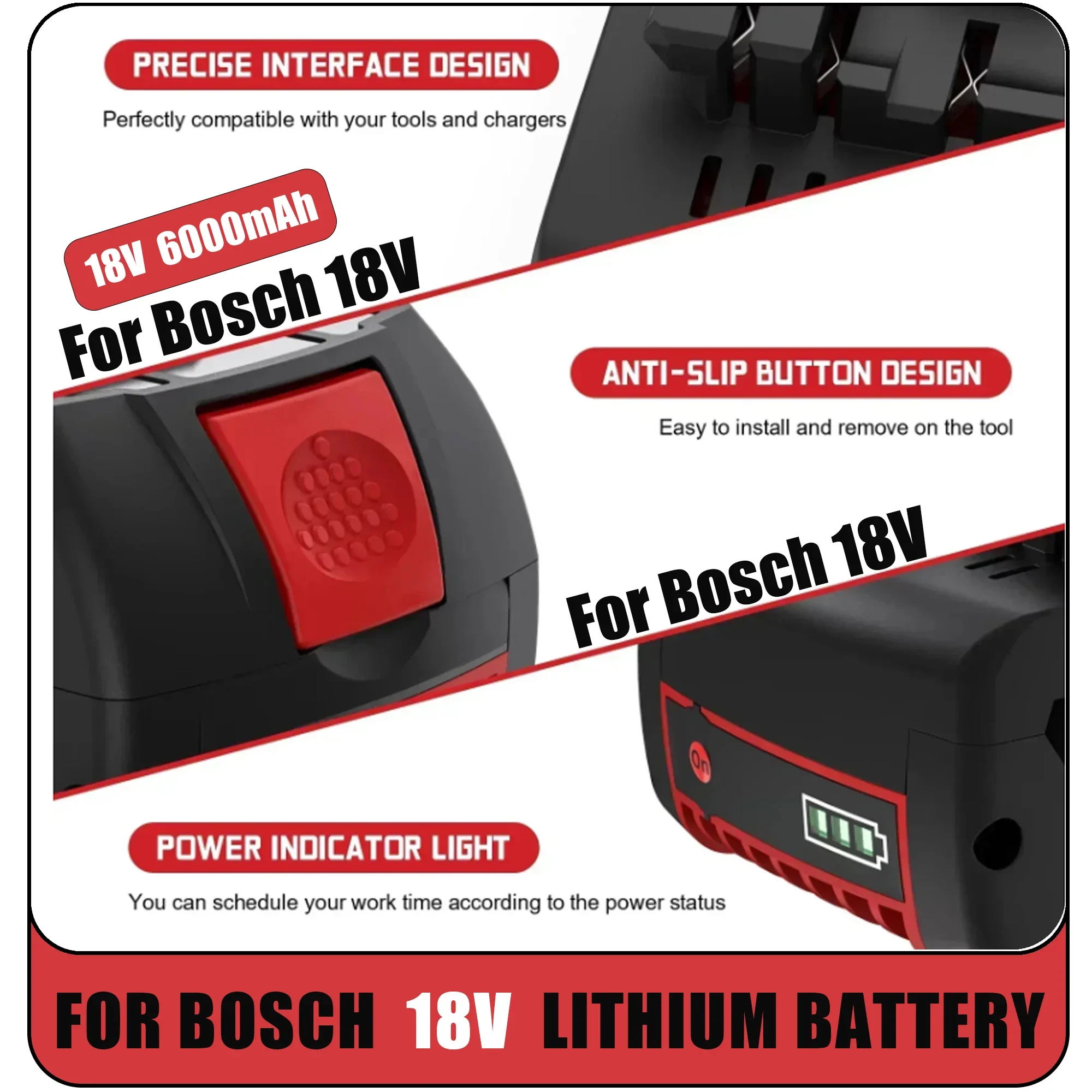 New Upgrade 18V 6.0Ah Battery🔥 - Bosch Drill Gsb 18V 评论和价格