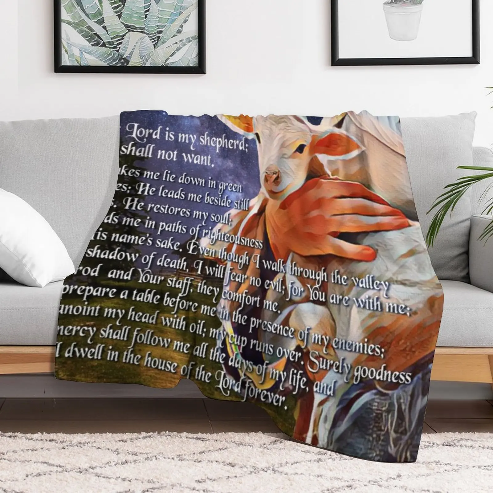 Psalm 23 Bible Verse Throw Bla - 3D Printing Verse 评论和价格