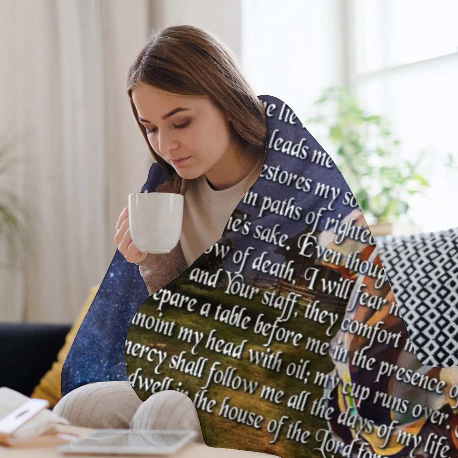Psalm 23 Bible Verse Throw Bla - 3D Printing Verse 评论和价格