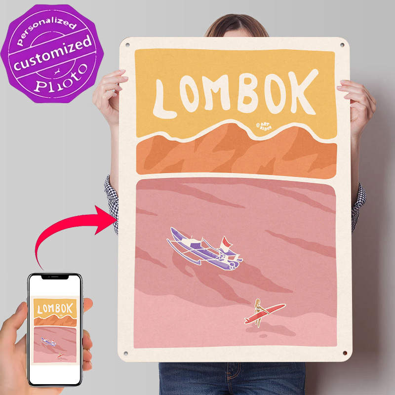 Bali Lombok Surf Poster Retro  - 3D Printing Bali 评论和价格