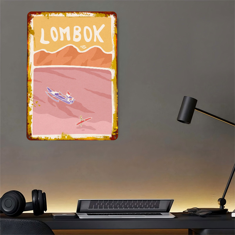 Bali Lombok Surf Poster Retro  - 3D Printing Bali 评论和价格