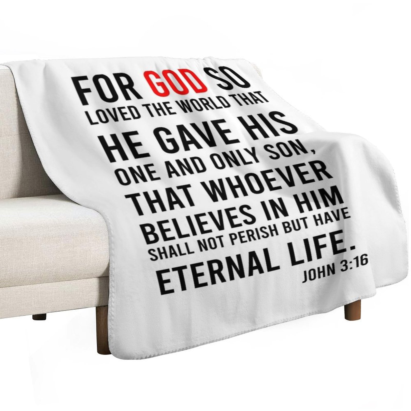 John 3:16 Bible Verse Throw Bl - 3D Printing Verse 评论和价格